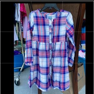 BABY GAP PLAID LONG SLEEVE DRESS SIZE 5 YEARS MSRP $29.99 NWT